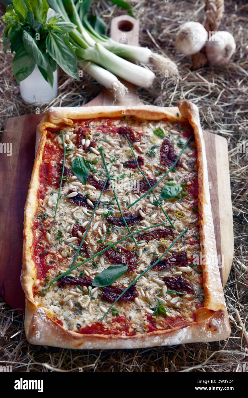 Kraut-pizza Stockfoto