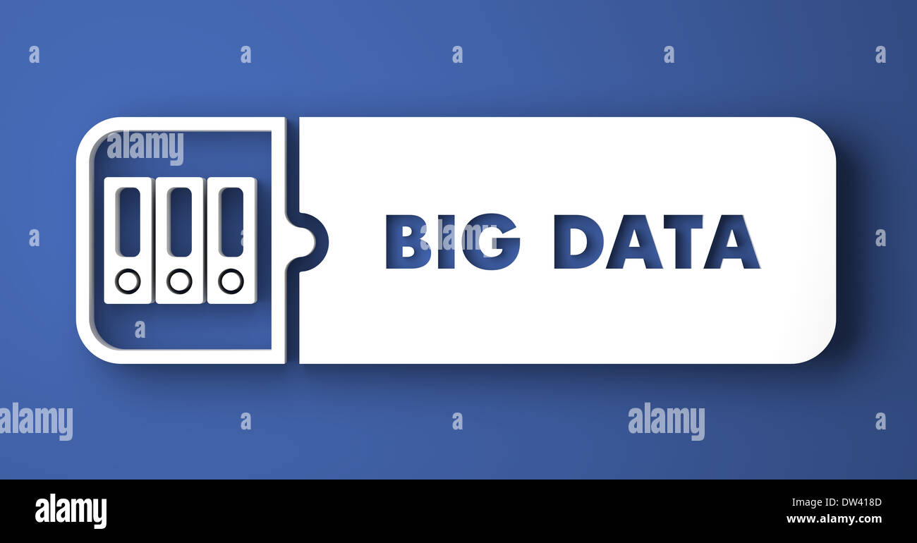 Big Data im Blau im flachen Design-Stil. Stockfoto