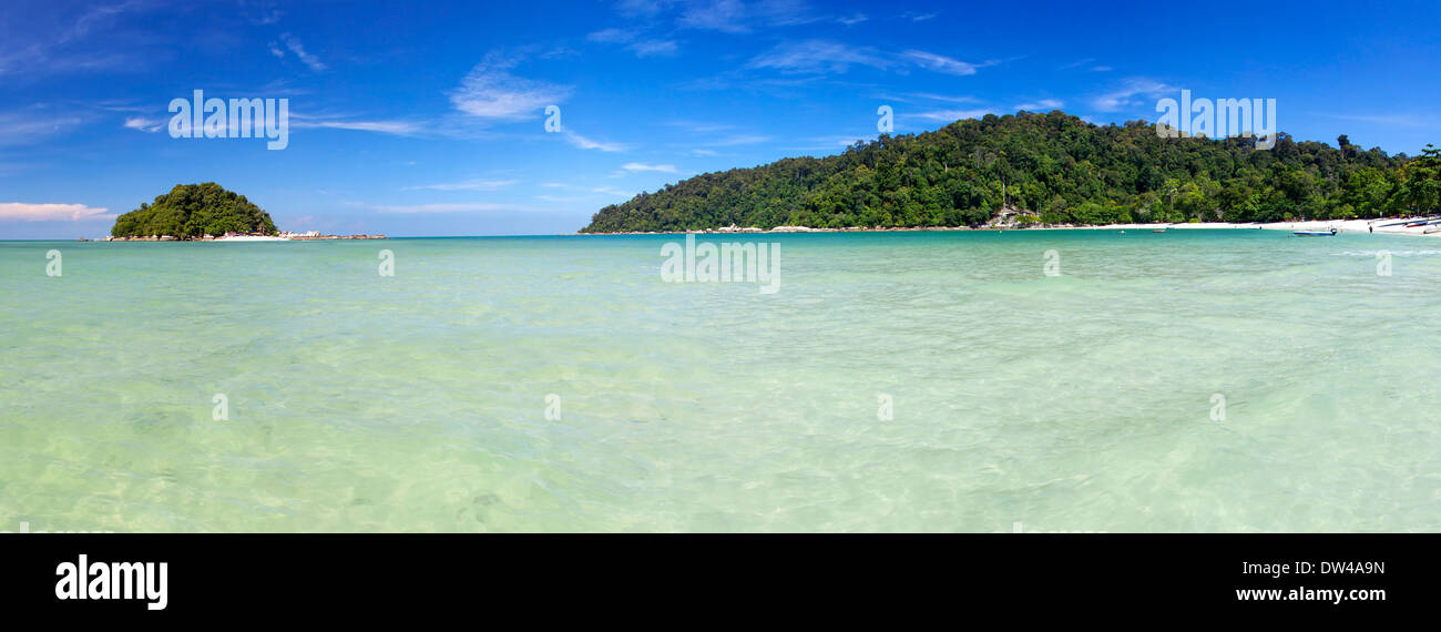 Coral Beach auf Pangkor Island, Perak, Malaysia Stockfoto