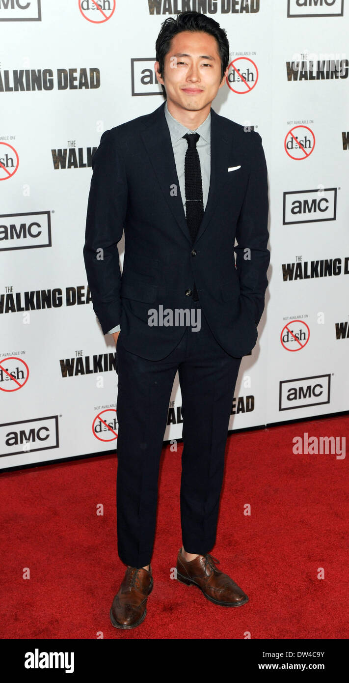 Steven Yeun "Glenn" Premiere von AMC ist "The Walking Dead" 3. Staffel - Ankünfte am Universal CityWalk Los Angeles, Kalifornien - 04.10.12 mit: Steven Yeun "Glenn" wenn: 4. Oktober 2012 Stockfoto