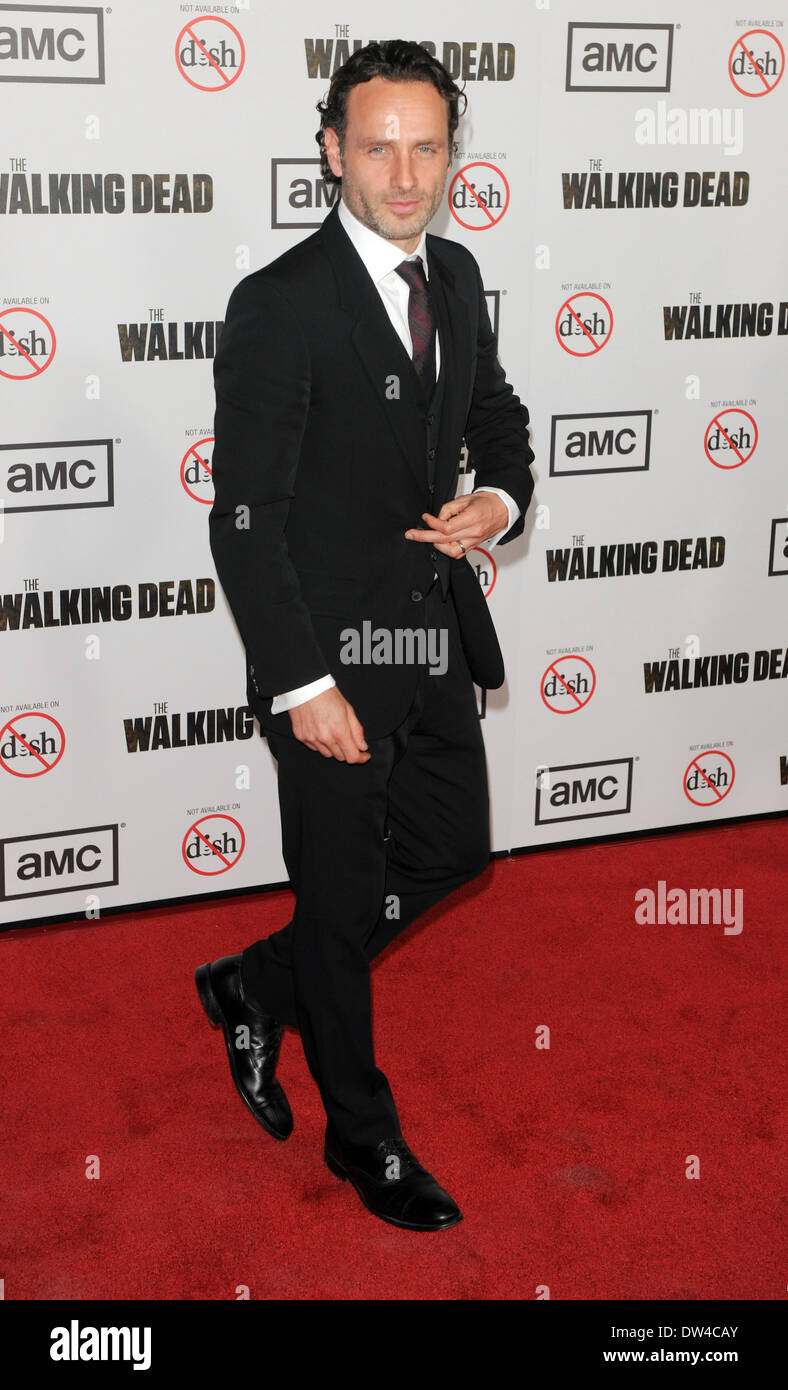 Andrew Lincoln 'Rick Grimes' Premiere von AMC ist "The Walking Dead" 3. Staffel - Ankünfte am Universal CityWalk Los Angeles, Kalifornien - 04.10.12 mit: Andrew Lincoln 'Rick Grimes' wenn: 4. Oktober 2012 Stockfoto