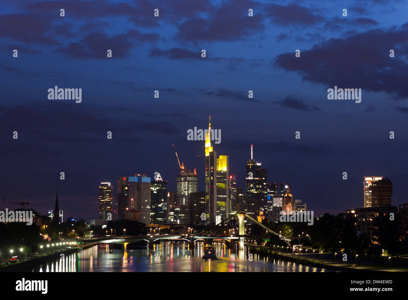 Skyline von Frankfurt Am Main, Deutschland Stockfoto