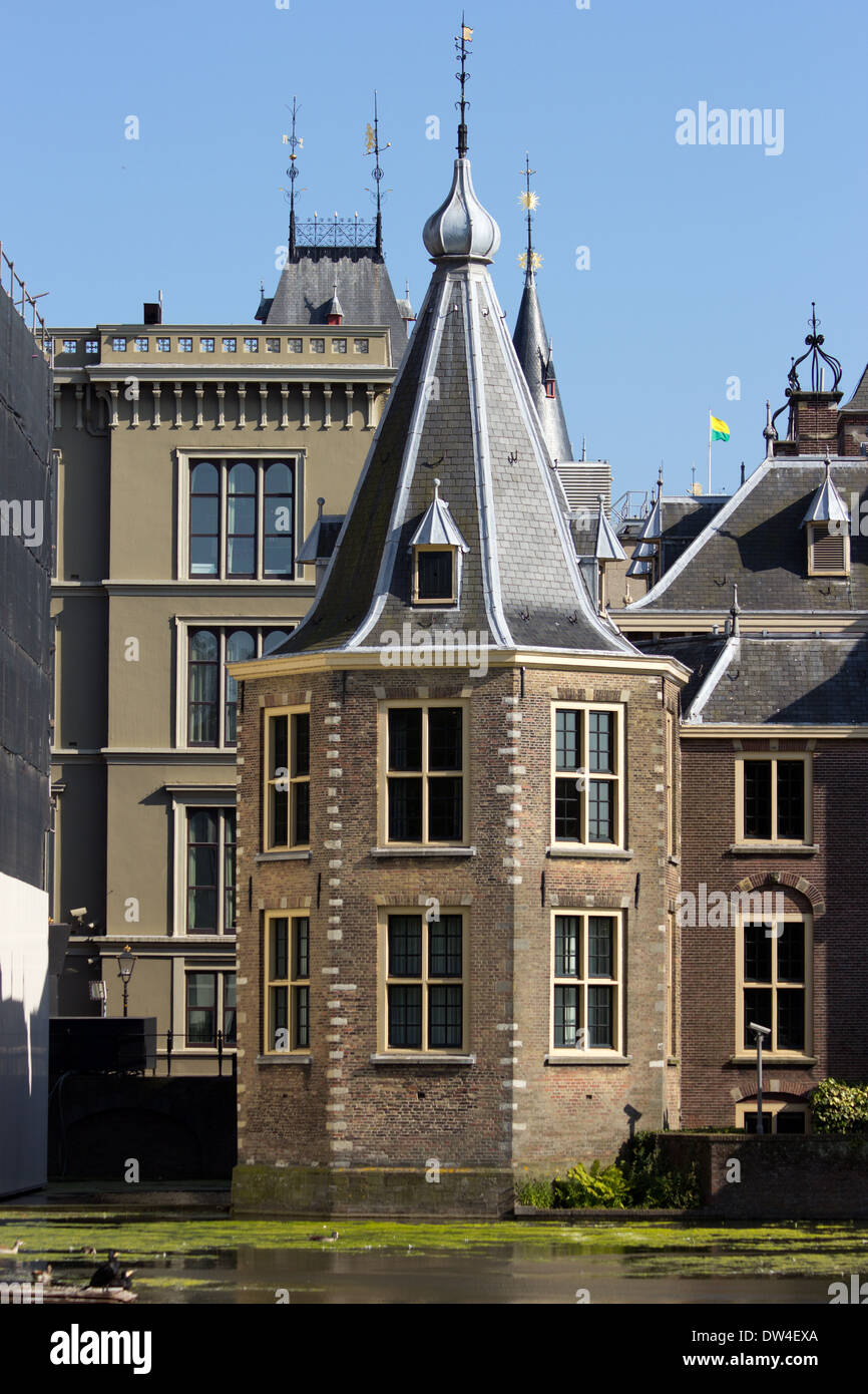 Türmchen (der kleine Turm) ist das offizielle Büro des Ministerpräsidenten der Niederlande seit 1982 in den Haag. Stockfoto