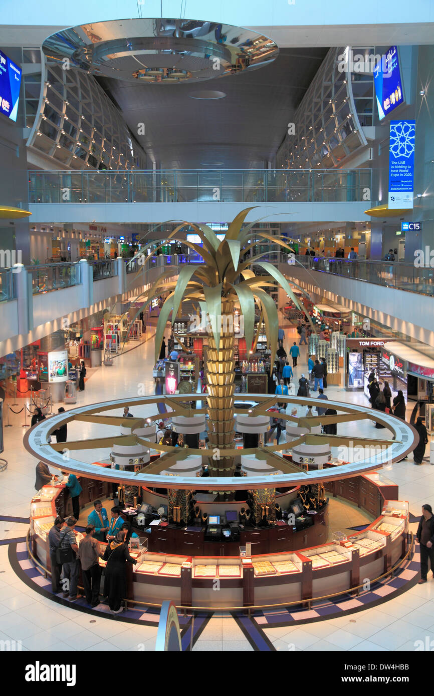 Vereinigte Arabische Emirate, Dubai, Flughafen, zollfrei einkaufen, Stockfoto