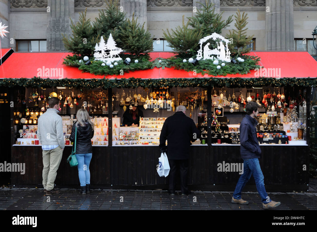Deutschen Weihnachtsmarkt, Edinburgh Stockfoto