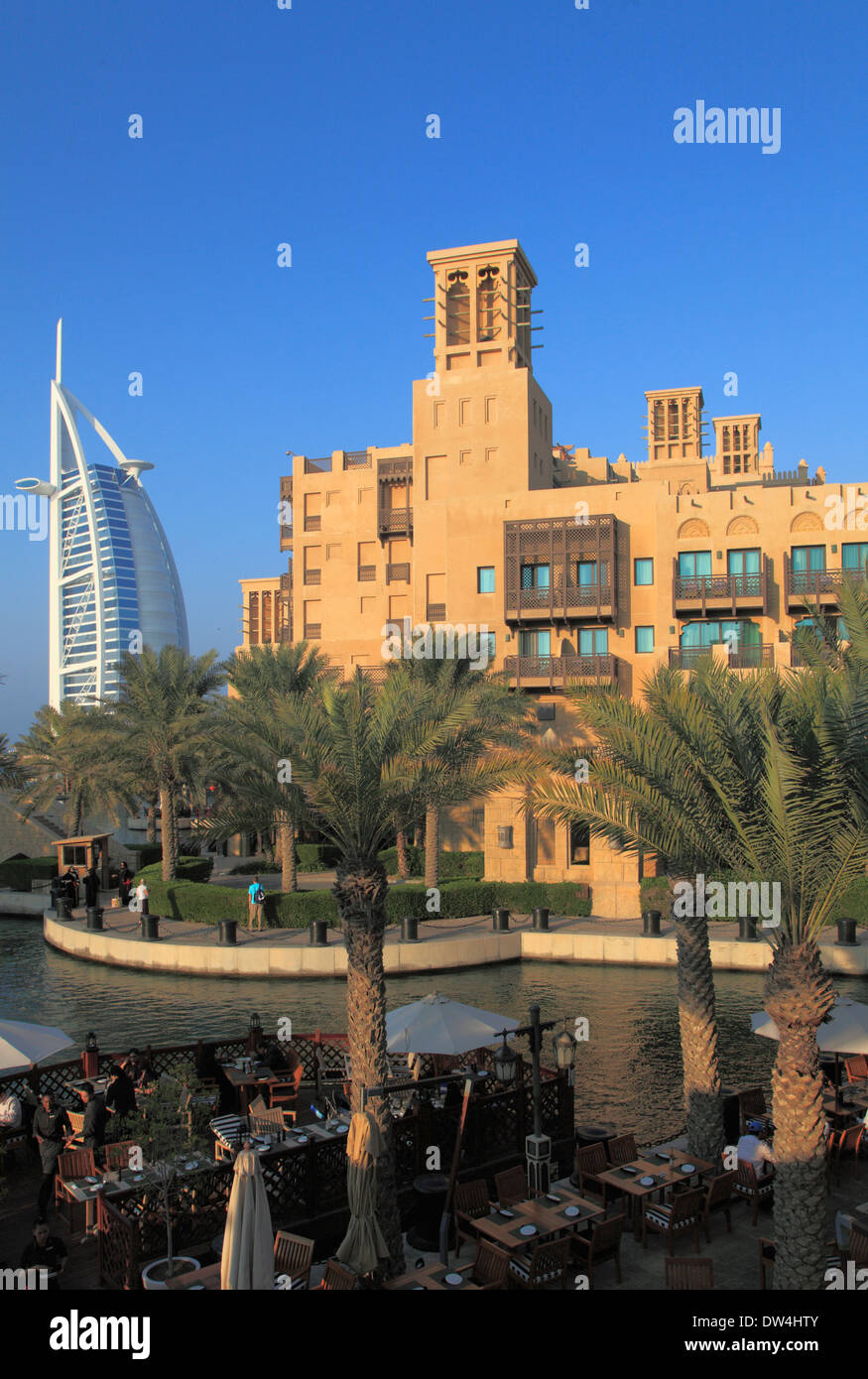 Vereinigte Arabische Emirate, Dubai, Burj al-Arab, Souk Madinat Jumeirah, Stockfoto
