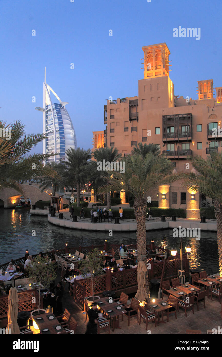 Vereinigte Arabische Emirate, Dubai, Burj al-Arab, Souk Madinat Jumeirah, Stockfoto