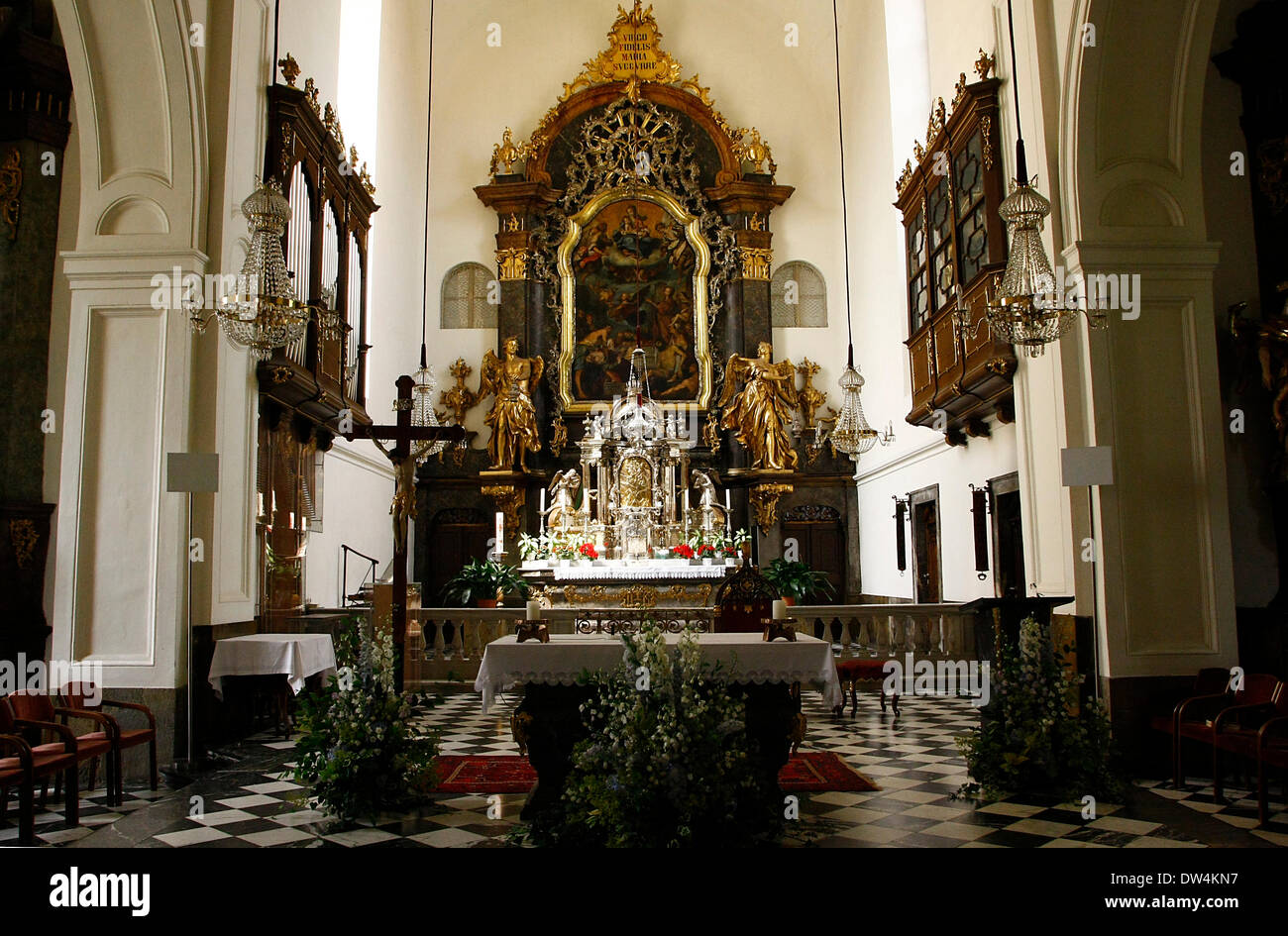 Der Chor der Kirche Mariahilf in der steirischen Landeshauptstadt Graz ist eine Wallfahrtskirche und die Pfarrkirche der Stadt Graz. Foto: Klaus Nowottnick Datum: 27.06.2013 Stockfoto