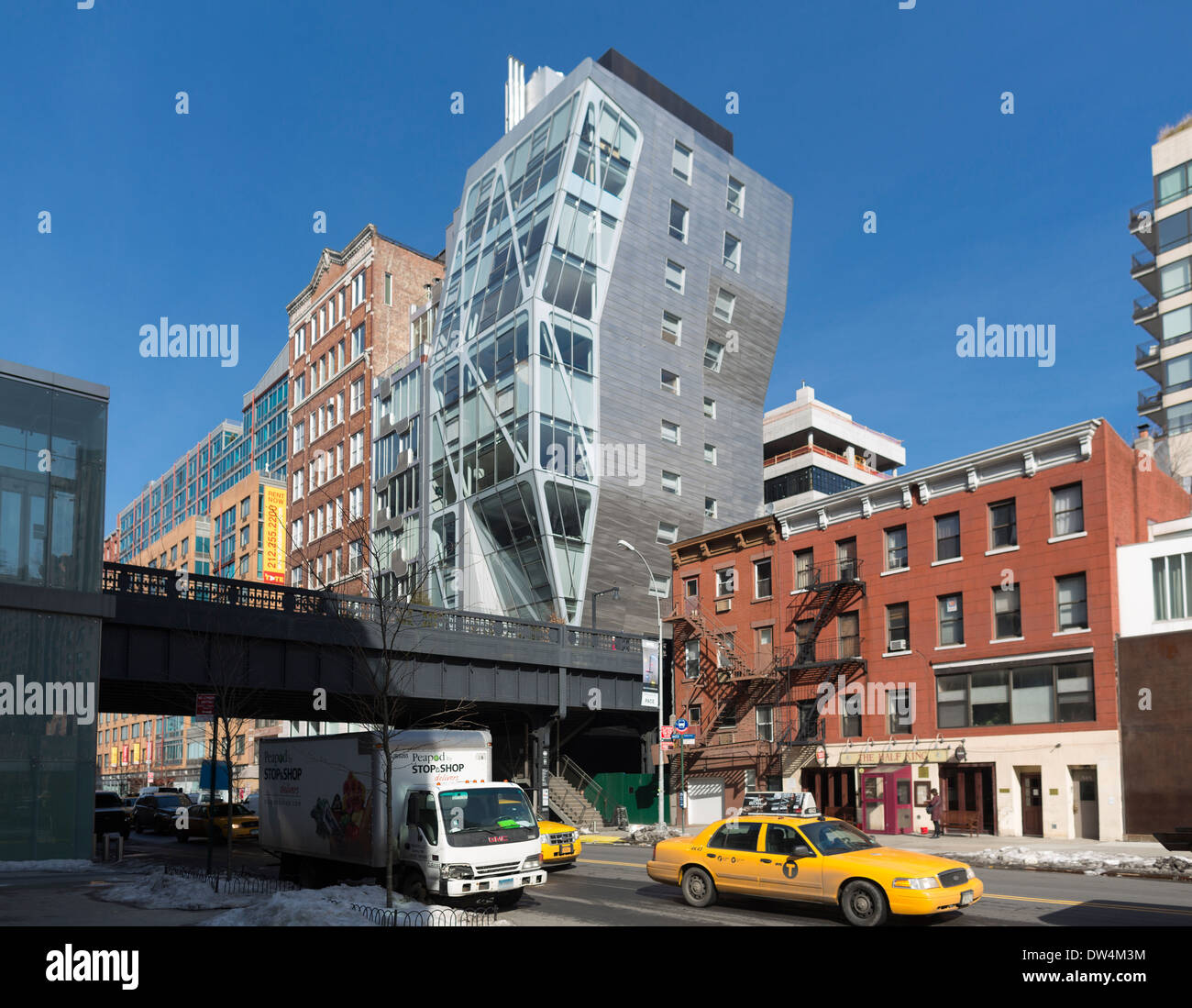 Manhattan in New York City in Nordamerika, im Bild der Hochspannungsleitung von der 10th Avenue Stockfoto