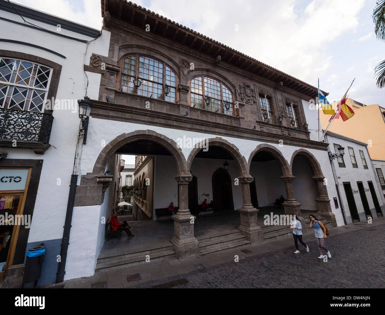 Das Rathaus von der Hauptstadt Santa Cruz auf der Kanarischen Insel La Palma Stockfoto