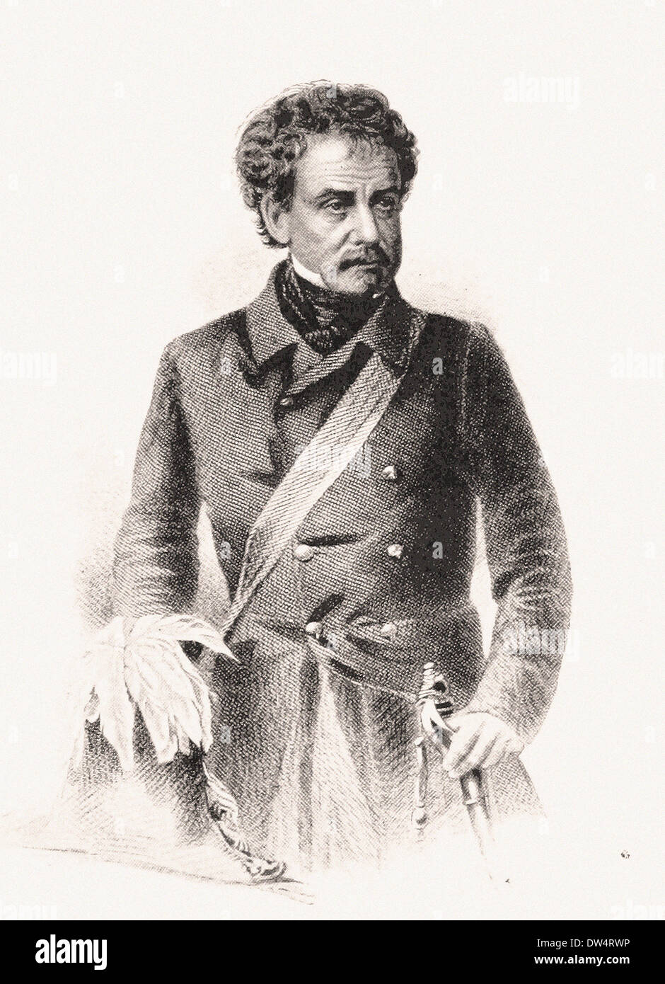Porträt von Sir Colin Campbell (Lord Clyde) - amerikanische Gravur XIX Jahrhundert Stockfoto