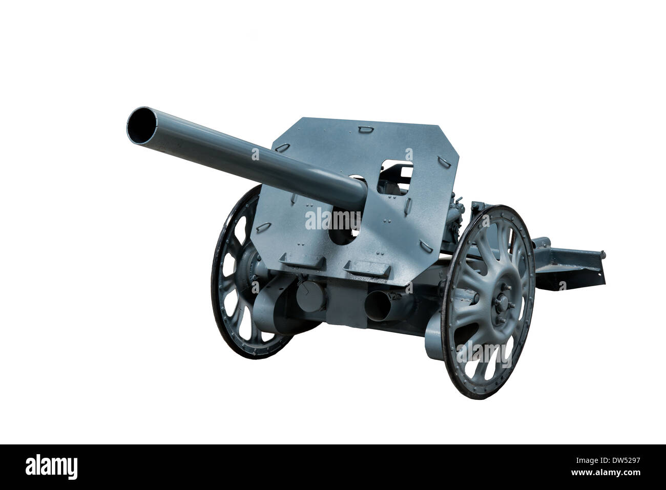 Einen Ausschnitt von einem Rakettenwerfer 43 88 mm Anti-Tank Rakete Abschußrampe (Püppchen) verwendet durch die Nazi-Wehrmacht ab 1943 im 2. Weltkrieg Stockfoto