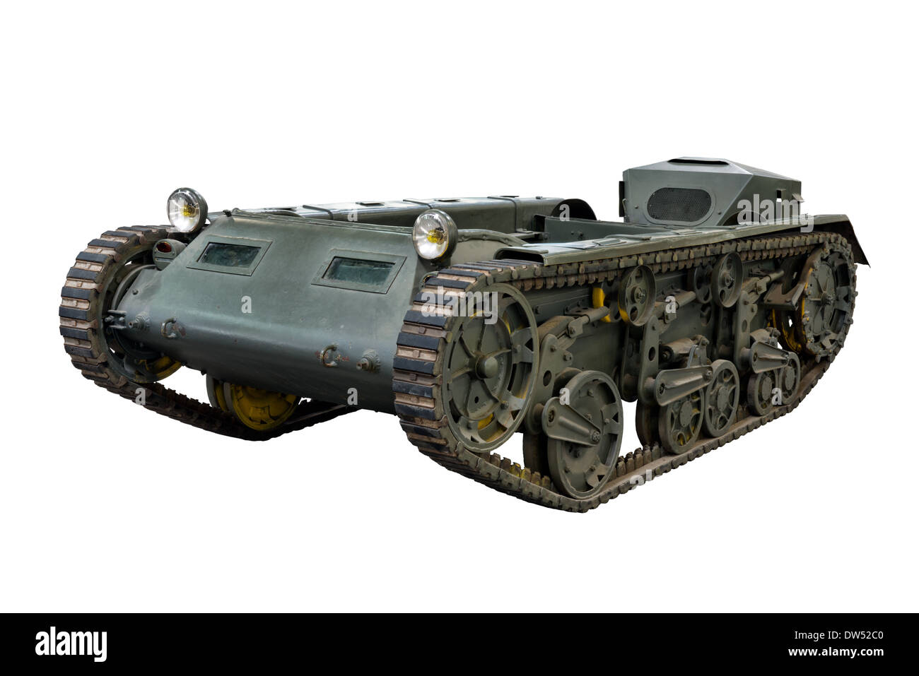 Ein Schnitt aus einem französischen Fouga VP 90 Prototyp tragbare Kettenfahrzeuge gepanzerte Fahrzeug für den Einsatz von Luftlandetruppen Stockfoto