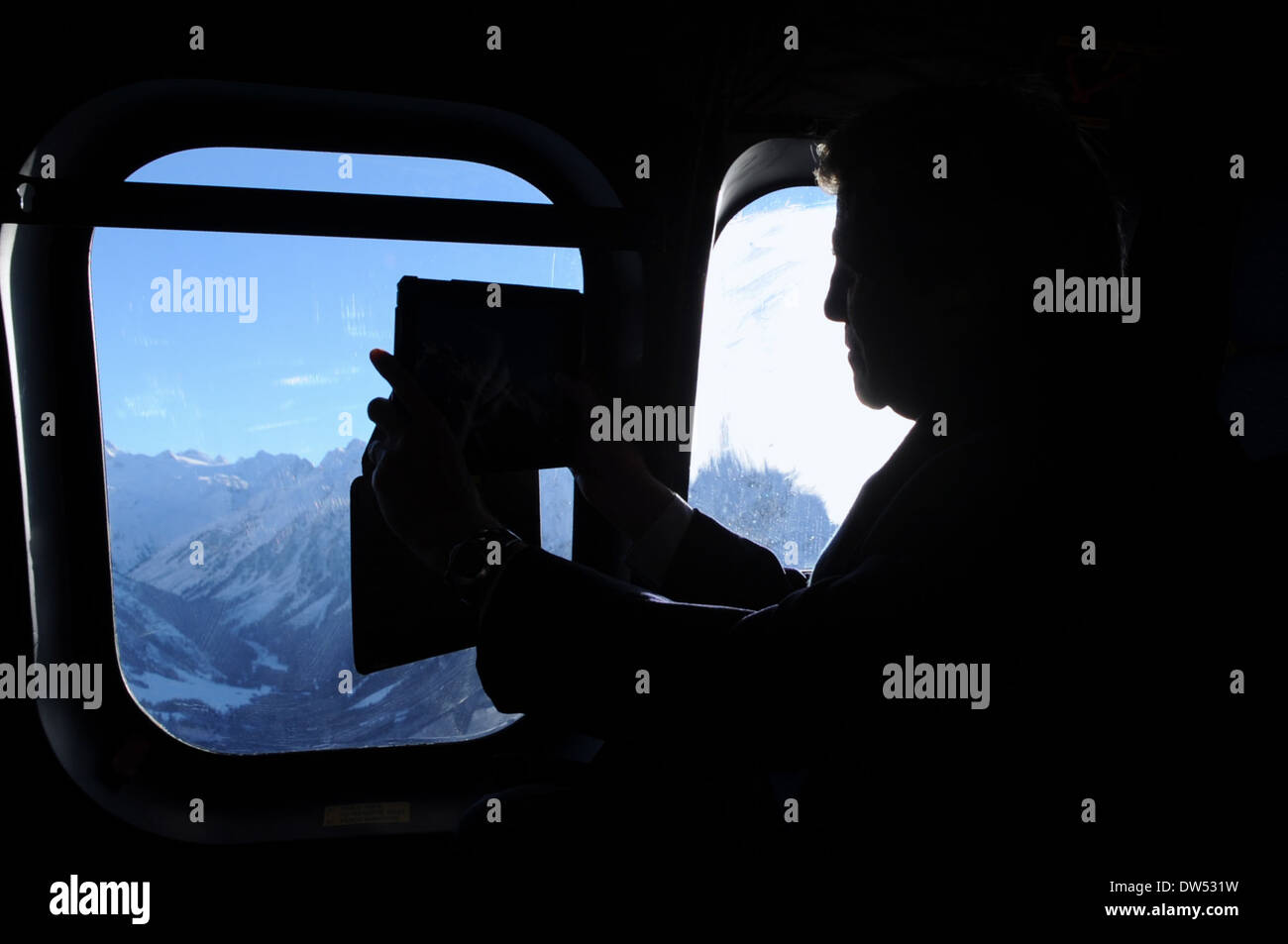 Secretary Kerry immer einen Schuss der Alpen Stockfoto