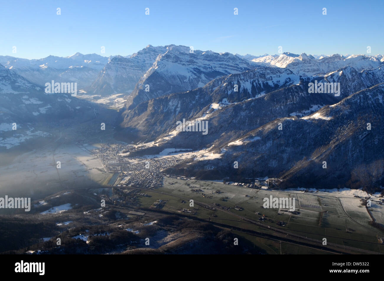 Ein Schweizer Bergdorf Stockfoto