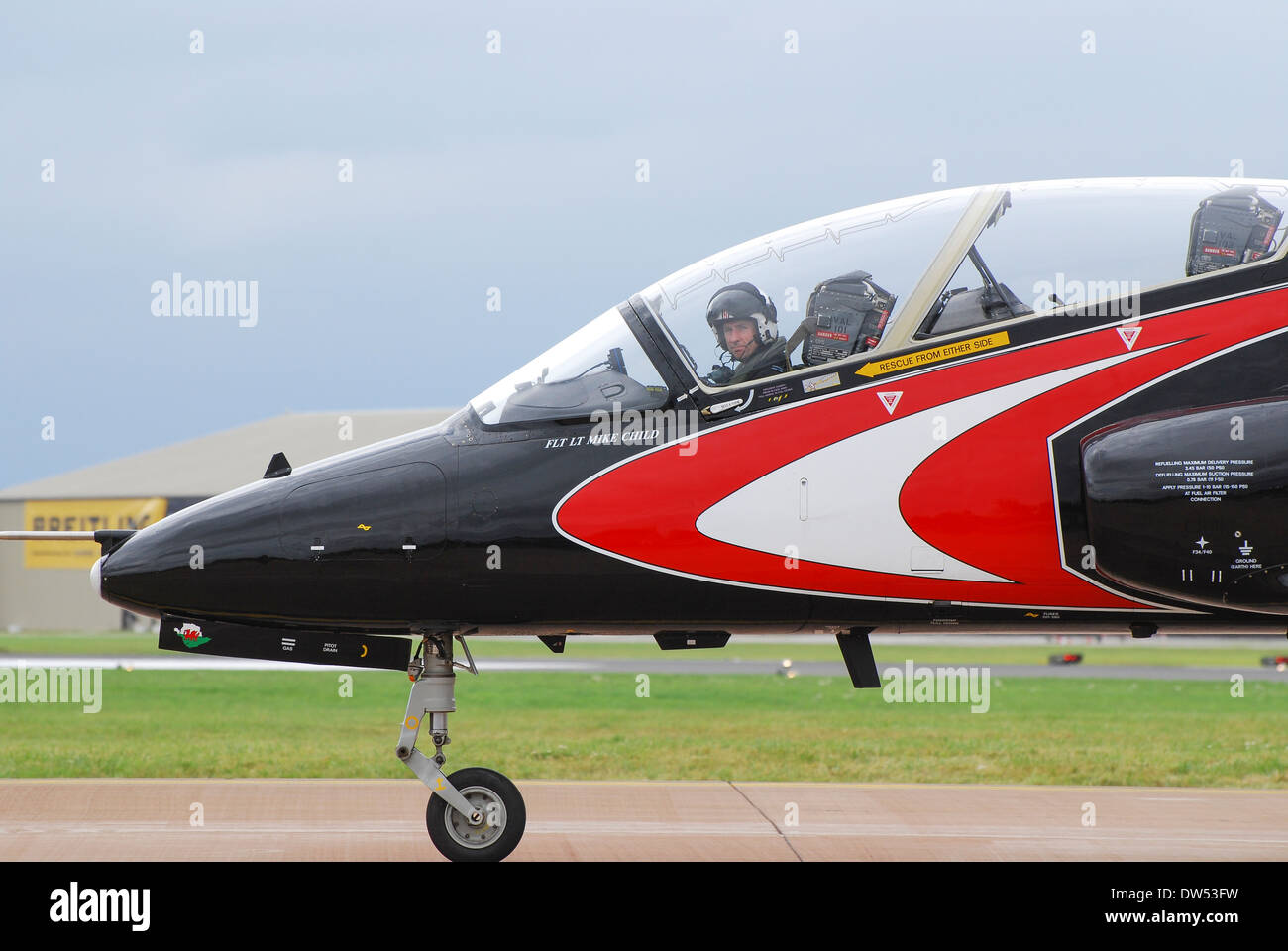 BAe Hawk T1 in 208 Squadron-Lackierung Stockfoto