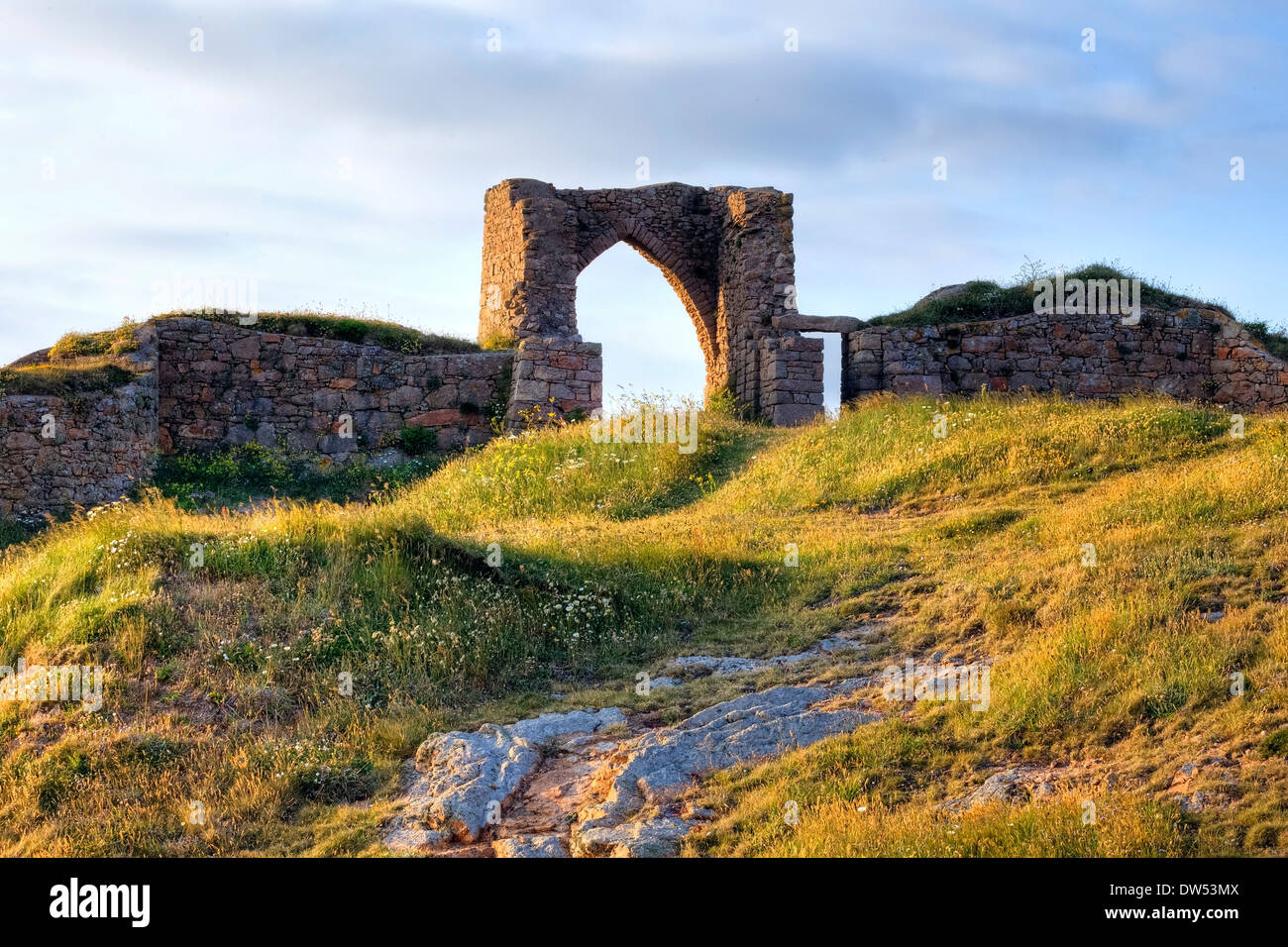Grosnez Castle St Ouen Stockfoto