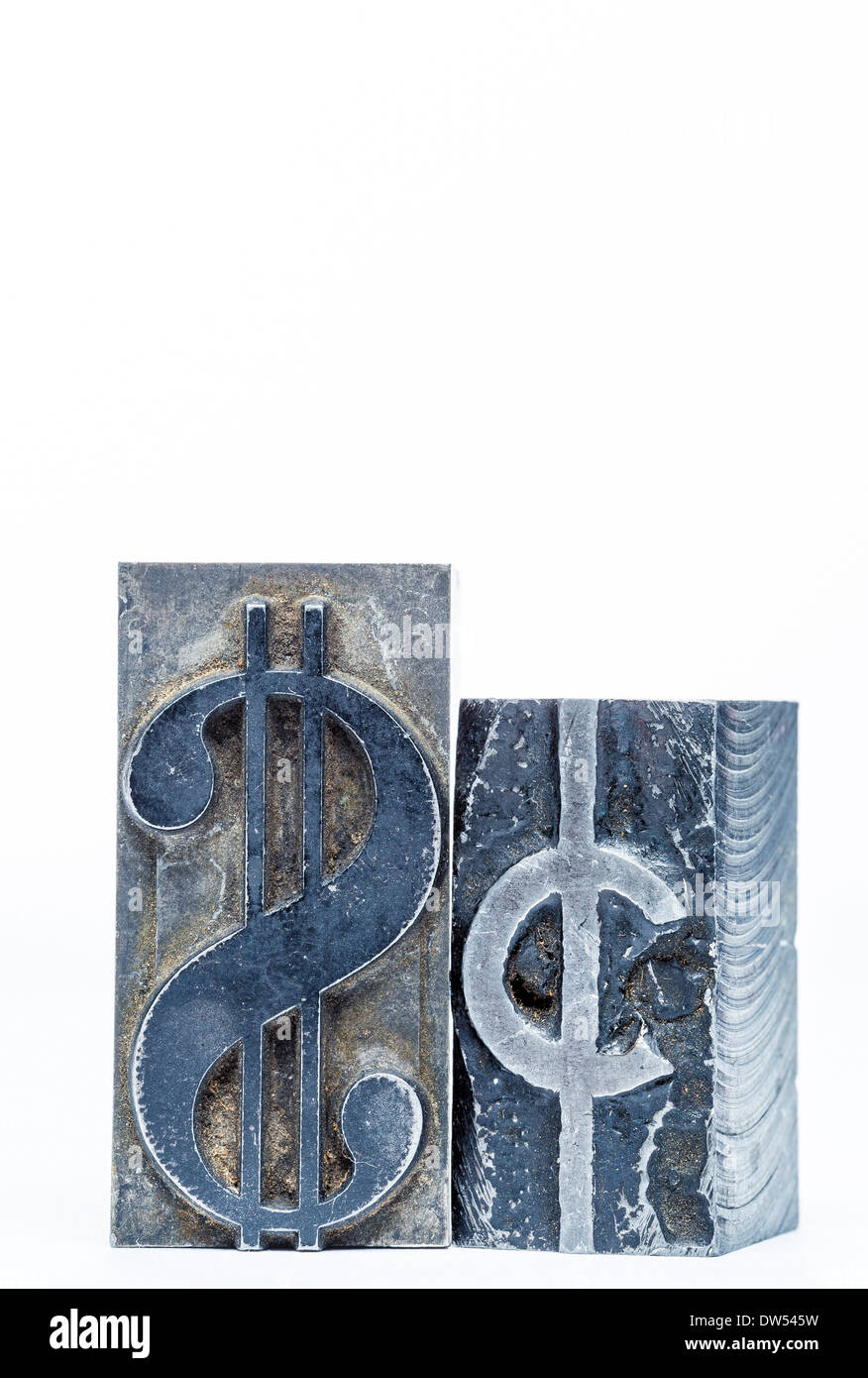 Dollar und Cent Stockfoto