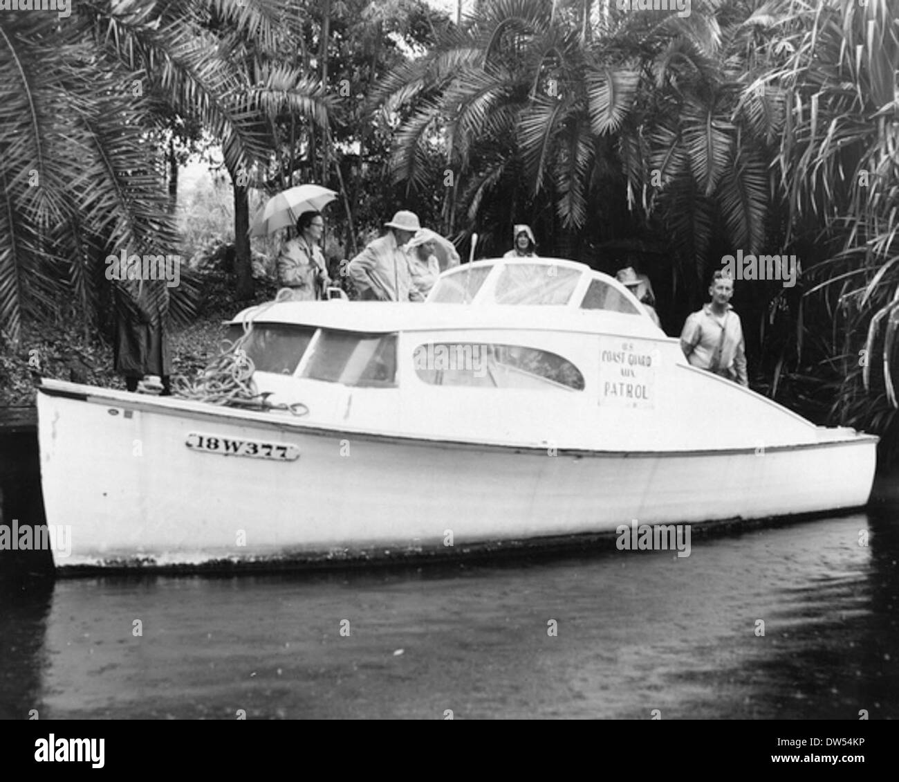 Auf dem Estero River mit der Küstenwache-Hilfs-Patrouille Stockfoto