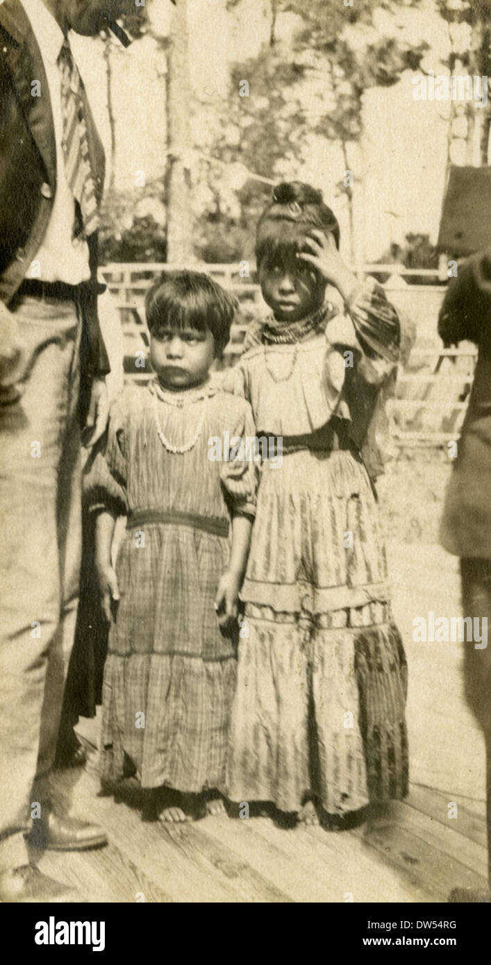 Nicht identifizierte Seminole Kinder in Estero, Florida Stockfoto