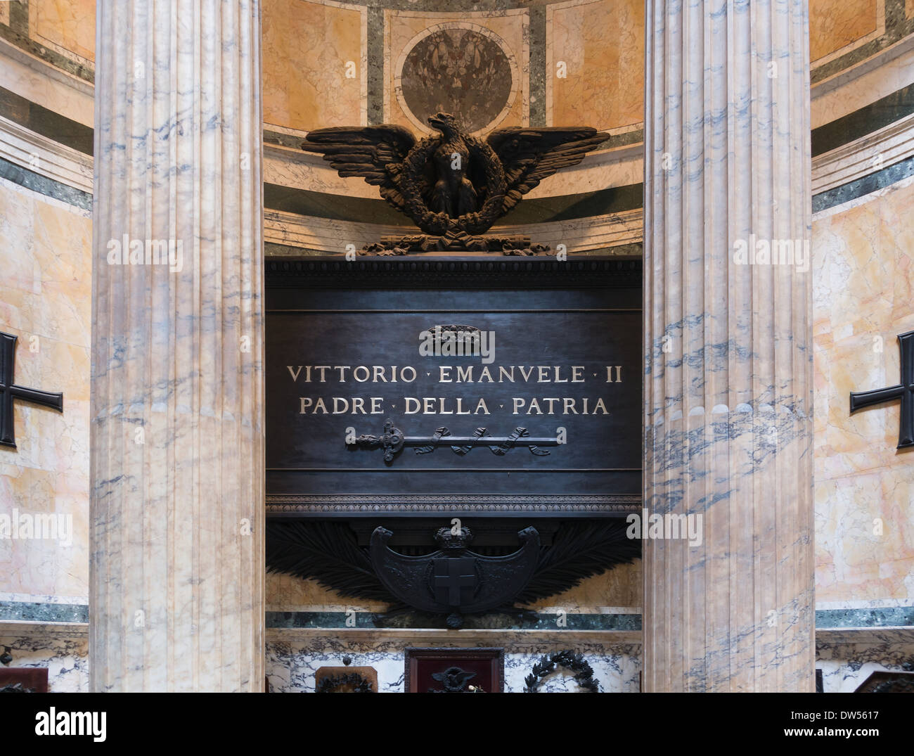 Das Grab von Viktor Emanuel II., König von Italien. Pantheon, Rom, Italien. Stockfoto