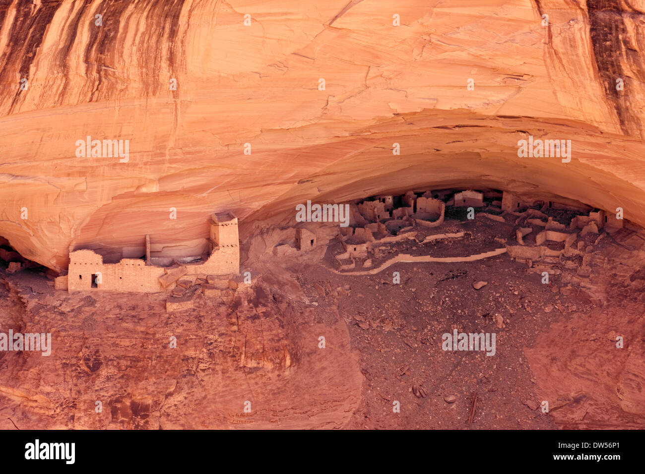 Anasazi-Ruinen in Canyon Chelly, Arizona Stockfoto