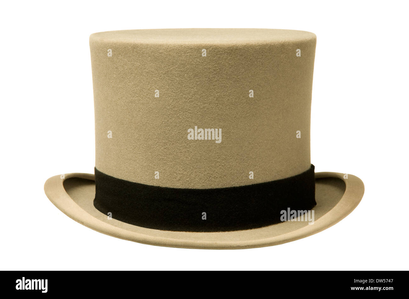 Vintage grauen Hut vor weißem Hintergrund Stockfoto