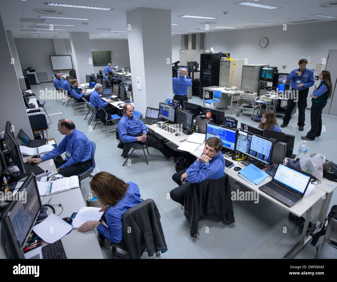 Die Global Precipitation Measurement (GPM) Mission ist eine Zusammenarbeit zwischen der NASA und der Japan Aerospace Exploration Agency (JAXA). Ziel ist es, globale Niederschläge und Schneefälle zu messen und kritische Daten für Wettervorhersagen, Klimastudien und Katastrophenschutz bereitzustellen. Die Mission nutzt modernste Satellitentechnologie, um Niederschlagsdaten aus der ganzen Welt zu sammeln. Stockfoto