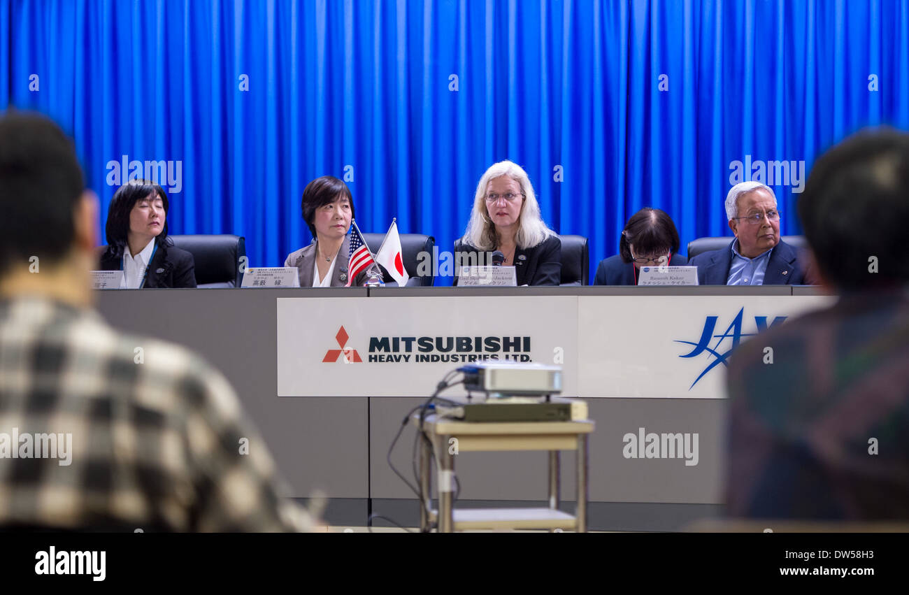 Die Mission Global Precipitation Measurement (GPM), eine Zusammenarbeit zwischen NASA und JAXA, zielt darauf ab, die Wettervorhersage durch Messung des globalen Niederschlags aus dem Weltraum zu verbessern. Stockfoto