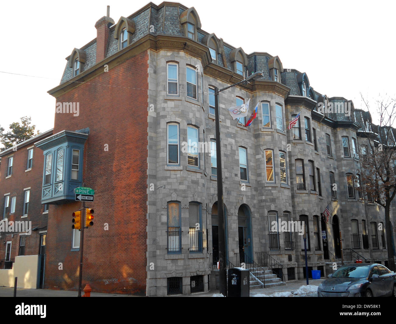 Edward Trinker zu bewältigen House genannt wird auf dem NRHP 15. Mai 1975 in 2102 Pine Street im Stadtteil Rittenhouse Square West Stockfoto