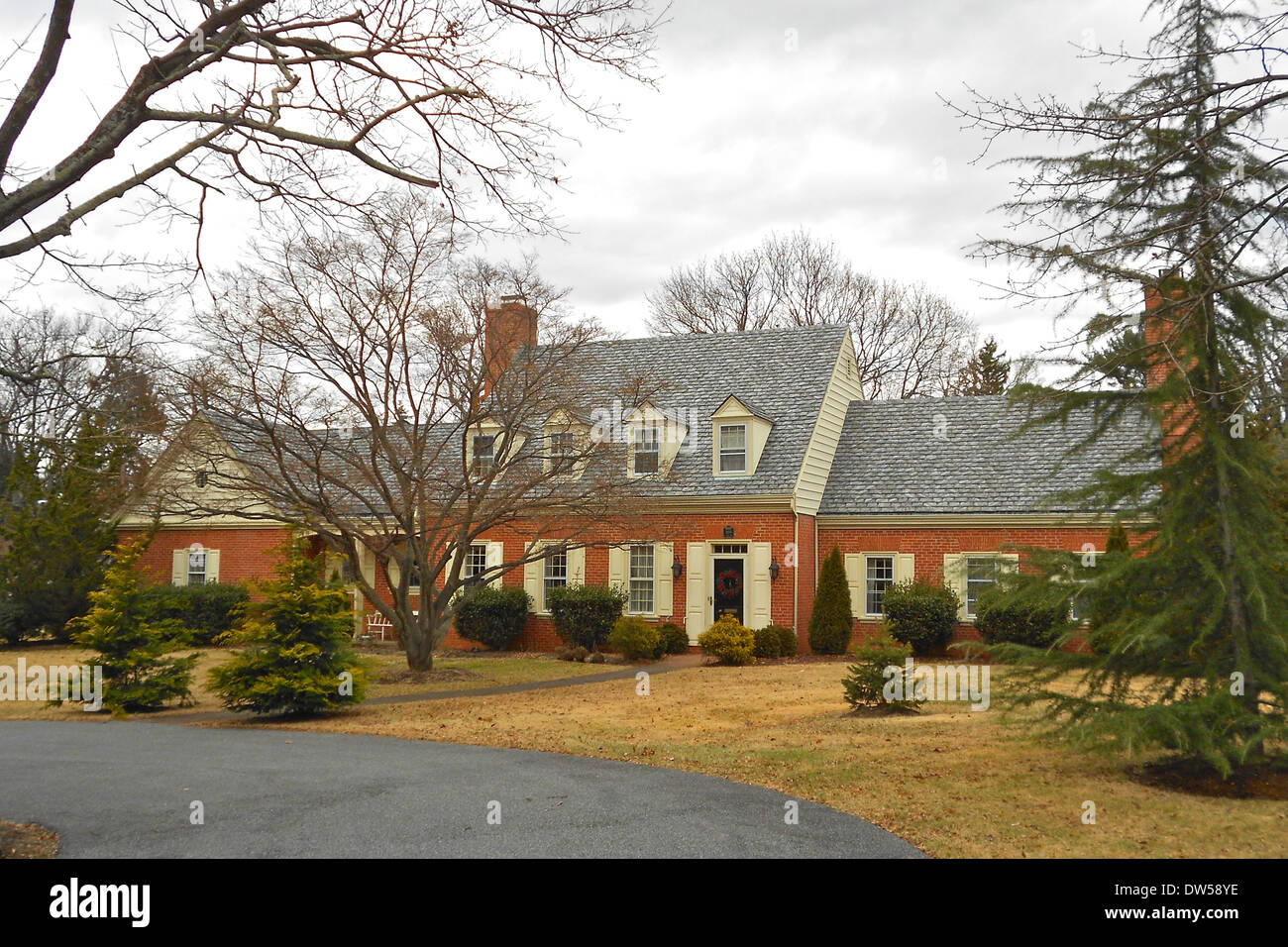 Dieses Haus befindet sich im Bellona-Gittings Historic District im Norden von Baltimore und wurde 2008 in das National Register of Historic Places aufgenommen. Der Bezirk ist bekannt für seine historische Architektur und seine Denkmalpflege. Stockfoto