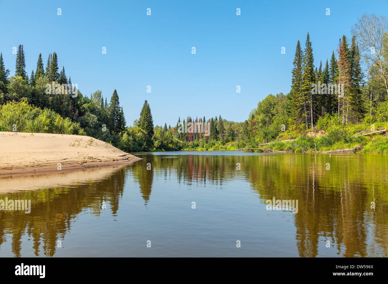 Wilde Natur Sibiriens Stockfoto