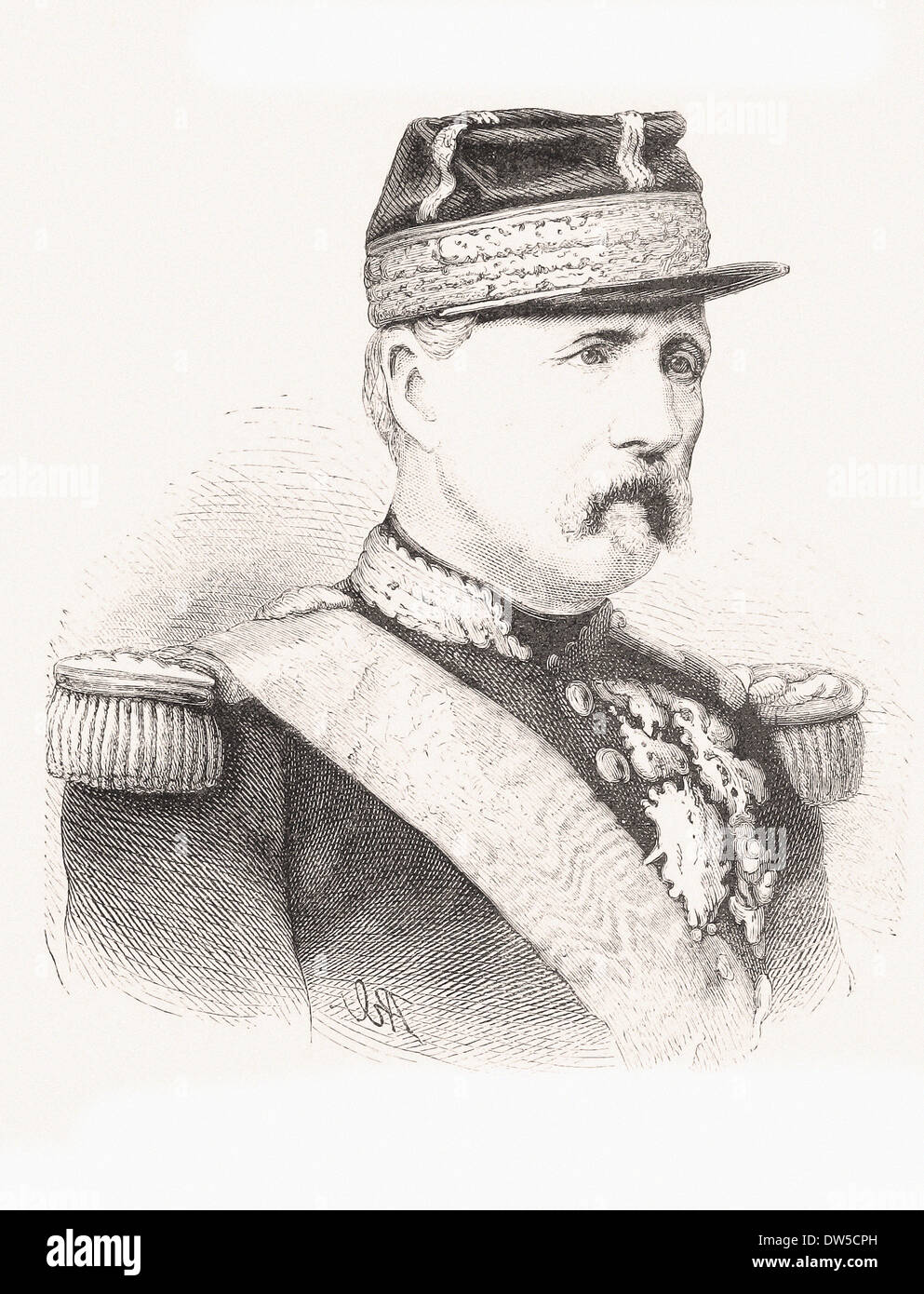 Porträt von Marshall Macmahon - Gravur XIX Jahrhundert Stockfoto