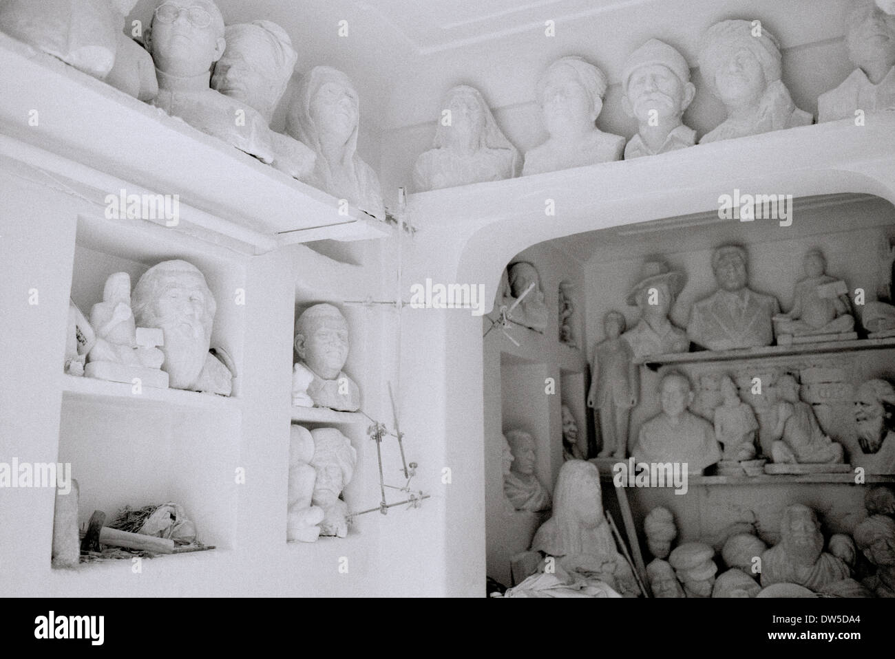 Reisen Fotografie - Steinmetz in Jaipur in Rajasthan in Indien in Südasien. Kunst Reportage Dokumentarfilm Fotojournalismus Stockfoto