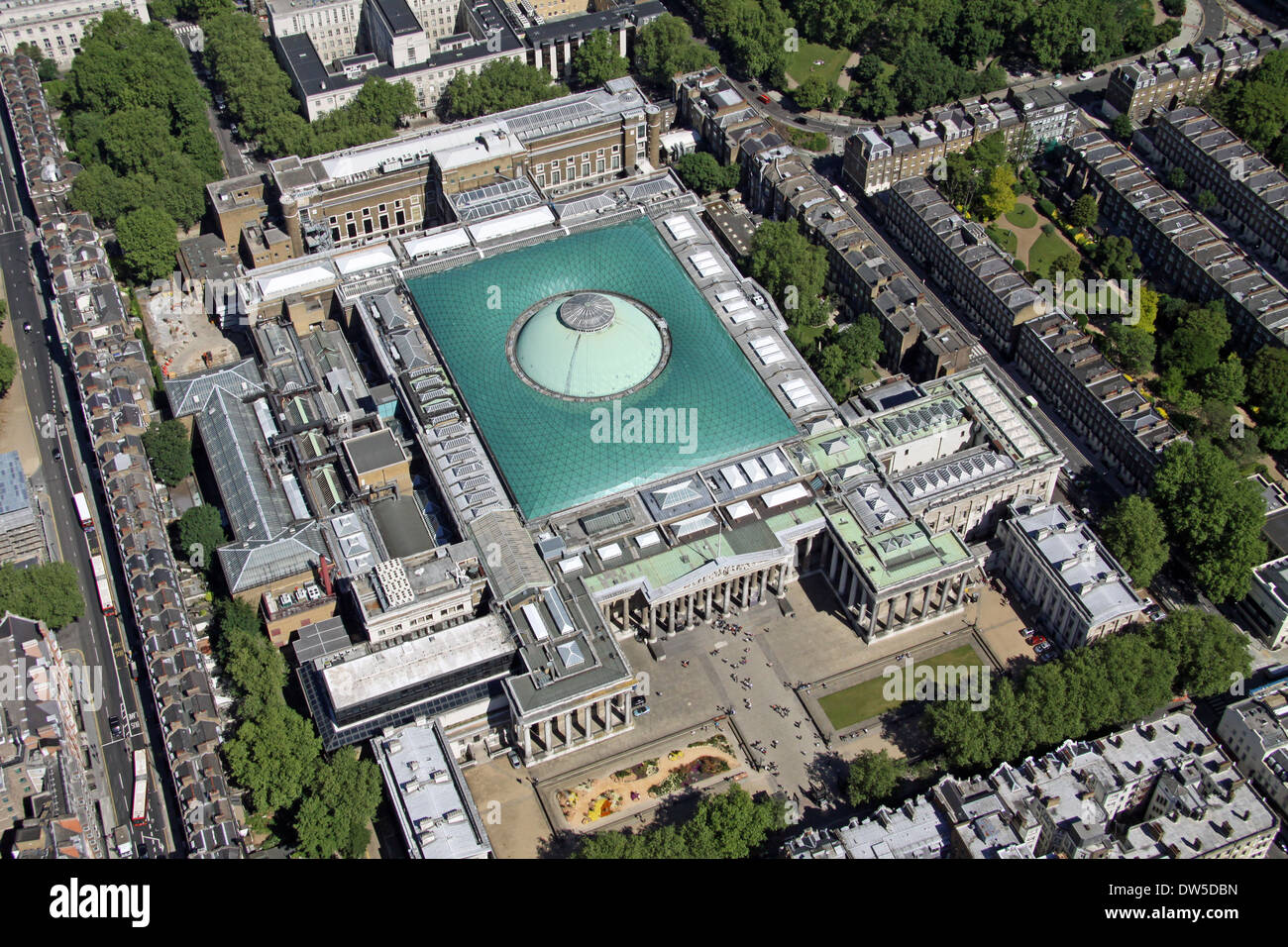 Luftaufnahme des britischen Museums in London Stockfoto