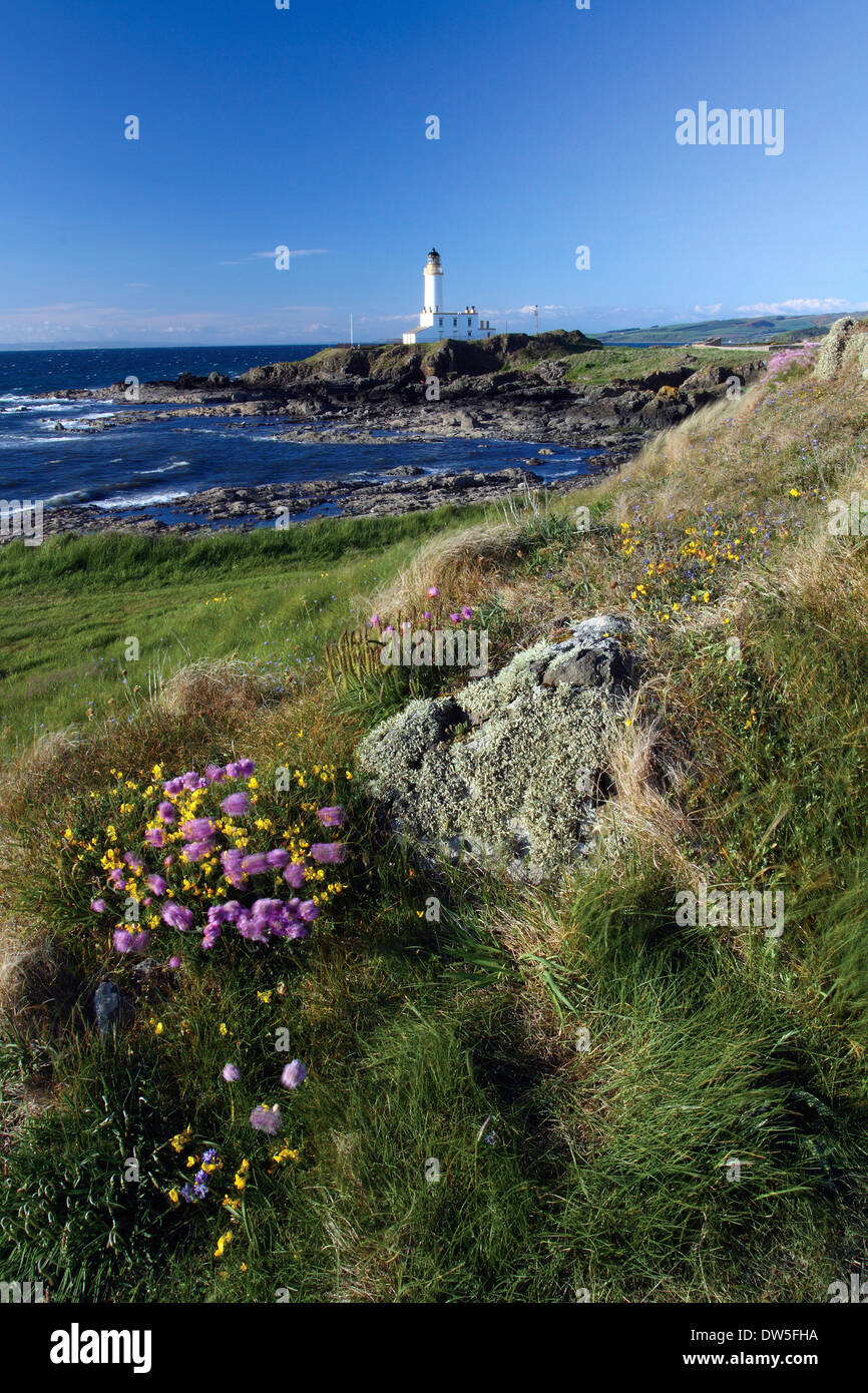 Turnberry Leuchtturm und vom 9. Abschlag des Golfplatzes Turnberry, Ayrshire Stockfoto