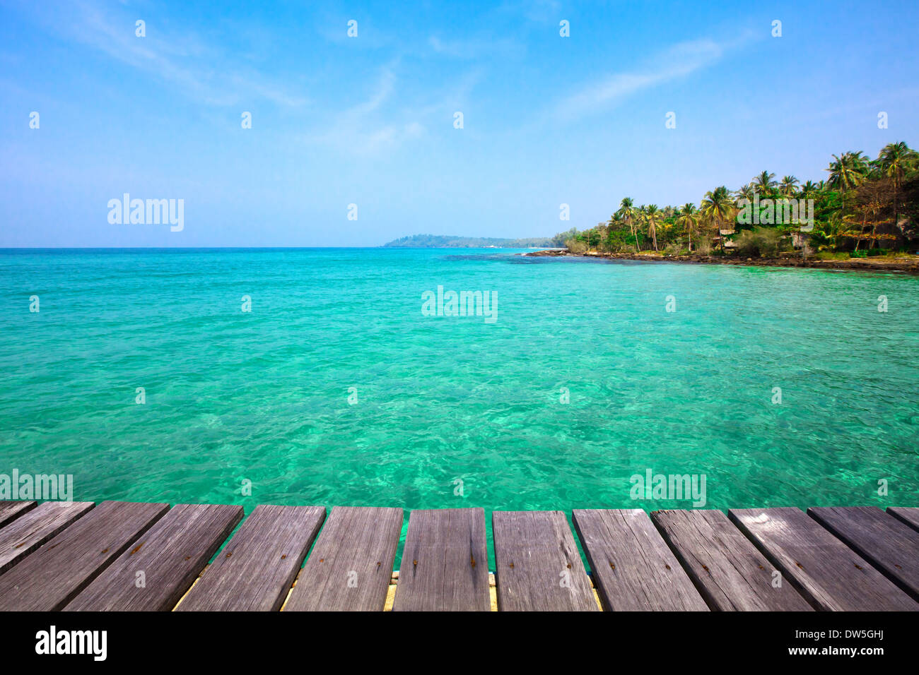 tropischer Strand Hintergrund Stockfoto