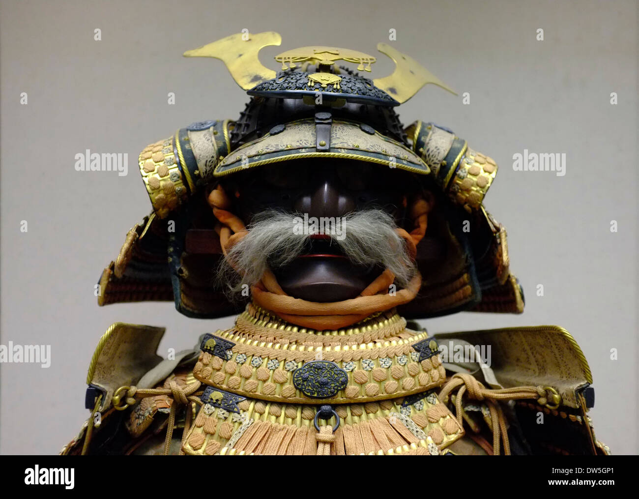 Samurai Krieger Klage der Rüstung bei Victoria & Albert Museum, London Stockfoto
