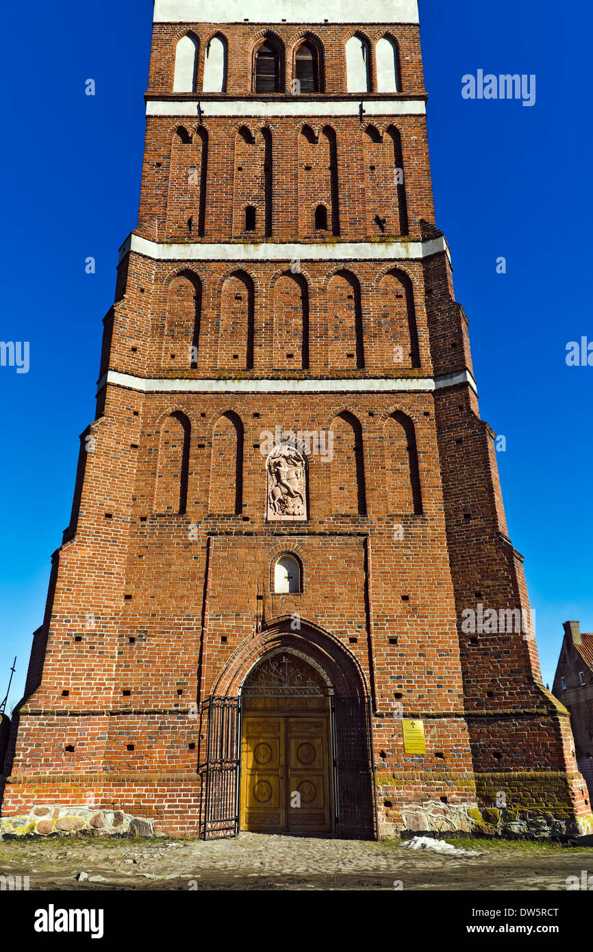 Kirche des Heiligen Georg (Kirche Friedland). Stadt Pravdinsk (bis 1946 Friedland), Oblast Kaliningrad, Russland Stockfoto