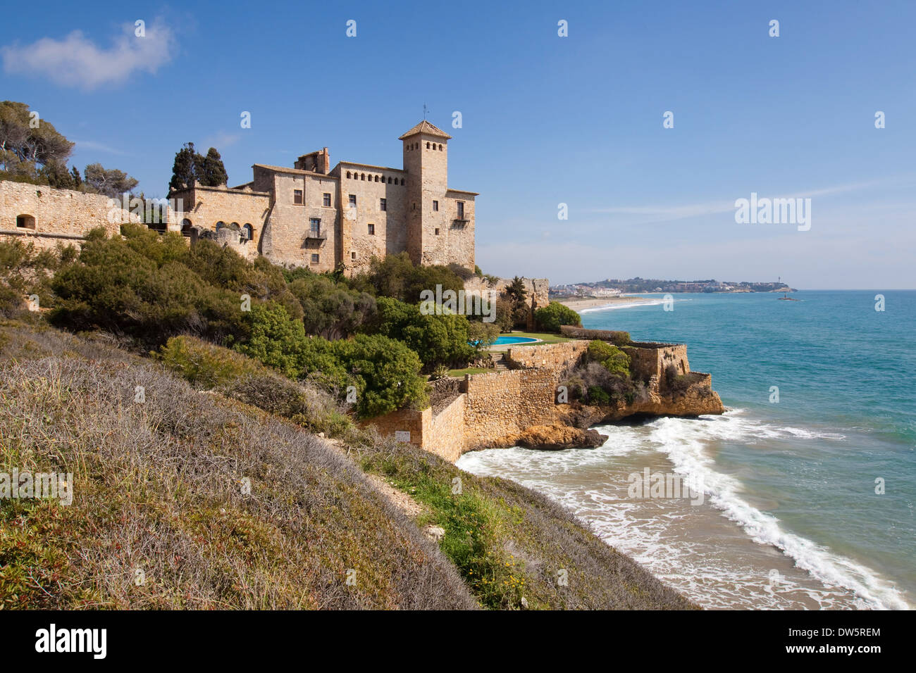 Tamarit Schloss in Costa Dorada, Katalonien, Spanien. Stockfoto