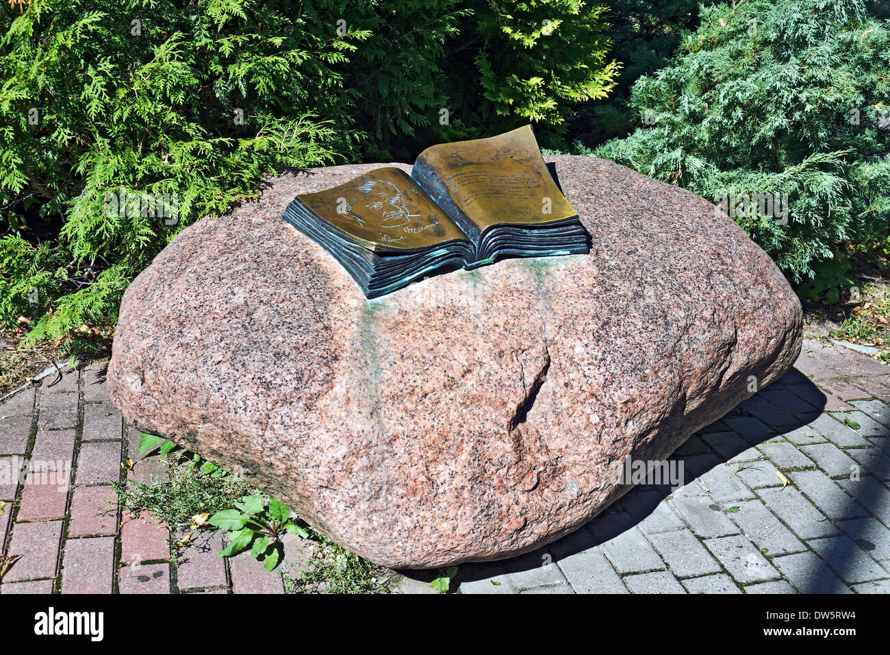 Denkmal für Thomas Mann. Swetlogorsk (bis 1946 Rauschen), Oblast Kaliningrad, Russland Stockfoto