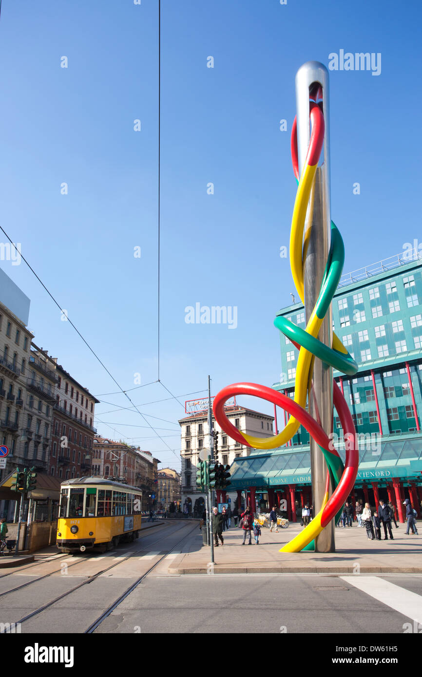 Piazzale Cadorna, Ferrovie Nord Bahnhof, Milan, Mailand, Lombardei, Italien Stockfoto