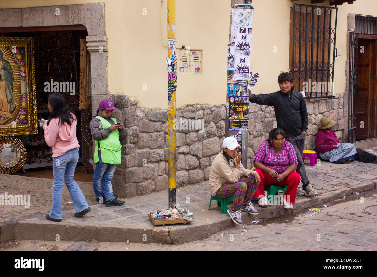Straßenhändler, Cuzco, Peru Stockfoto