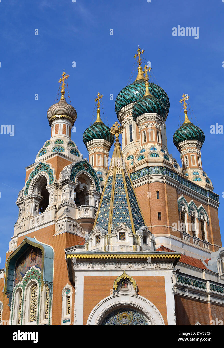 Russische Kirche in Nizza, Frankreich Stockfoto