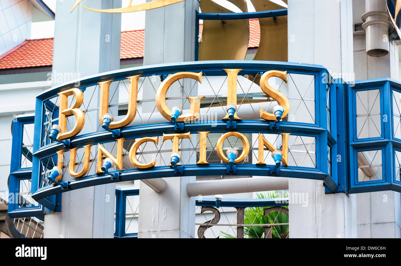 Bugis Junction in Singapur. Stockfoto
