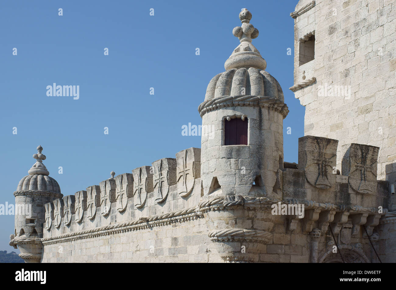 Torre de Belem von Lissabon Lisboa Portugal manuelinischen Stil Stockfoto