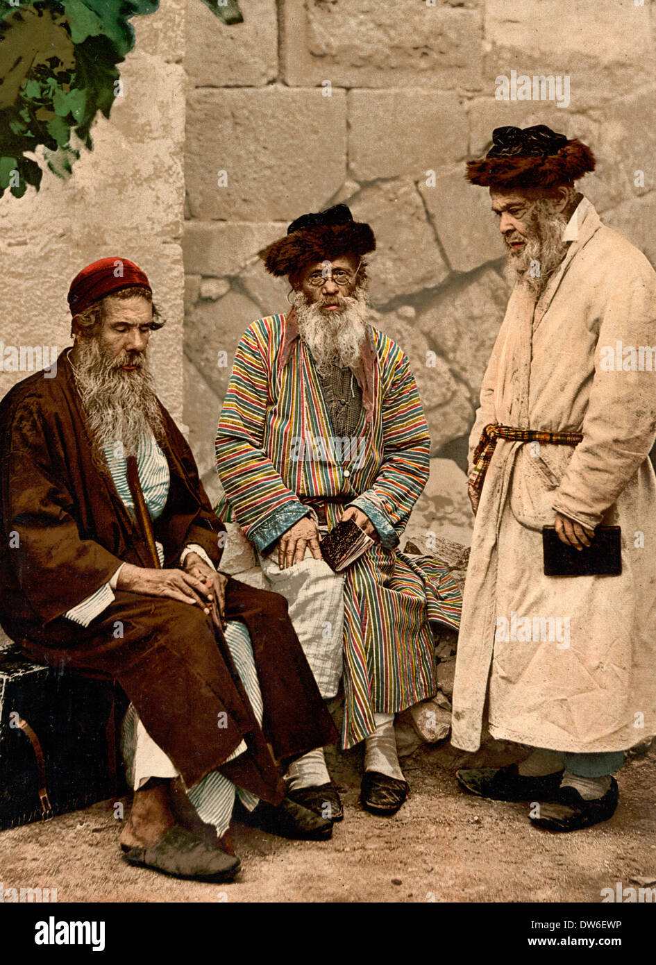 Arten von Juden in Jerusalem, Heilige Land, um 1900 Stockfoto