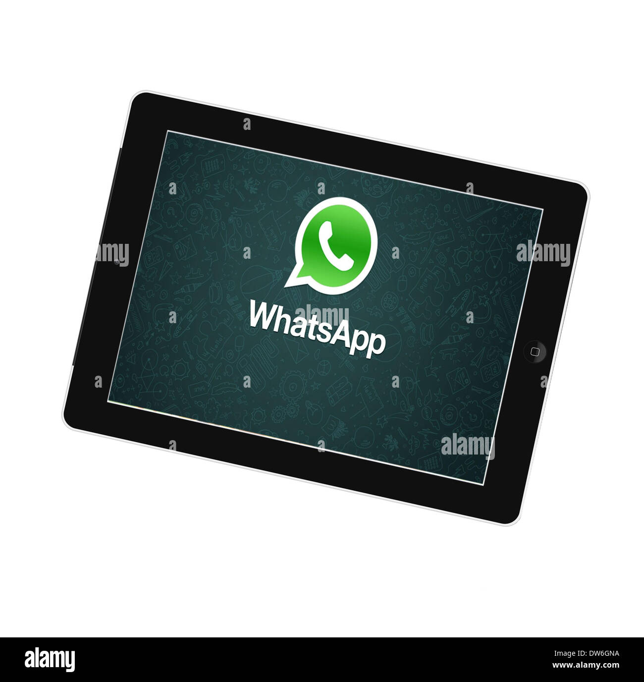 WhatsApp in einem Tablet-Bildschirm - geeignet für eine redaktionelle Verwendung Stockfoto