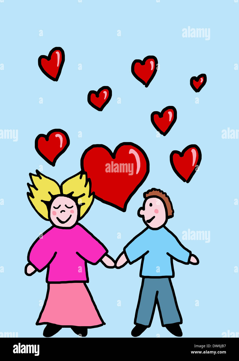 Paar in Liebe Stockfoto