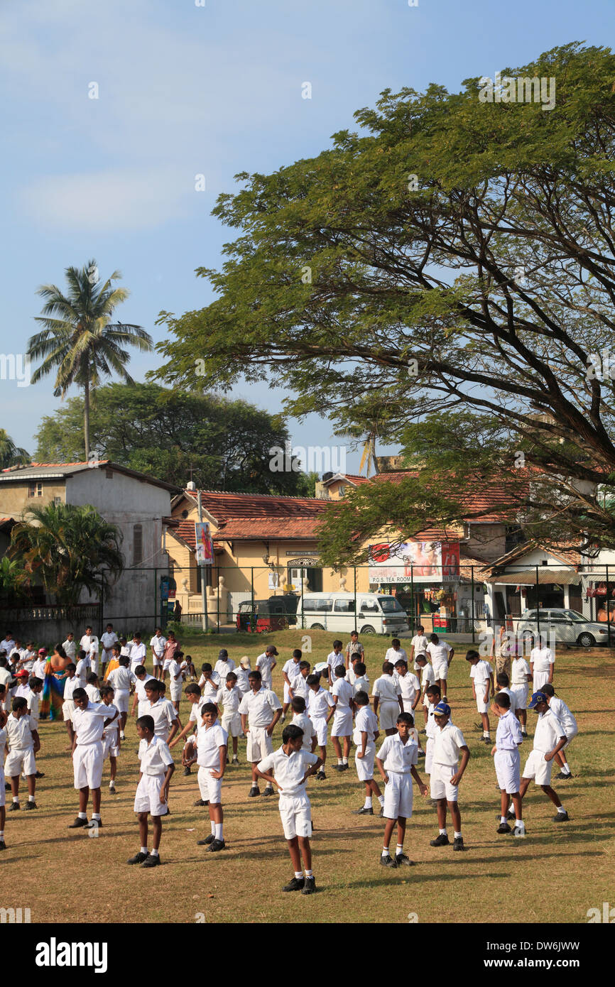 Sri Lanka, Galle, Schulkinder, Straßenszene, Stockfoto